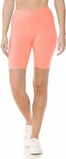 Leggings Depot Buttery Soft Biker Shorts - Plus Size 2X Coral