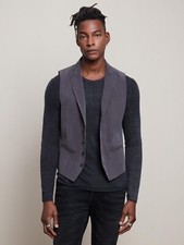  598 Brand New NWT John Varvatos Collection Peak Lapel Vest Jacket EU50 US40