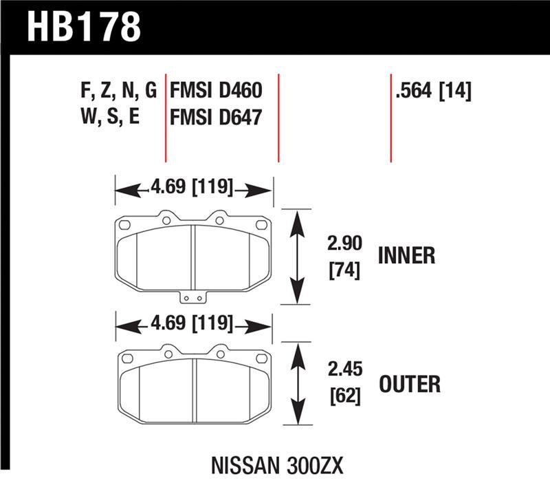 Hawk for 06-07 WRX / 89-96 For 300ZX / 89-93 Skyline GT-R
