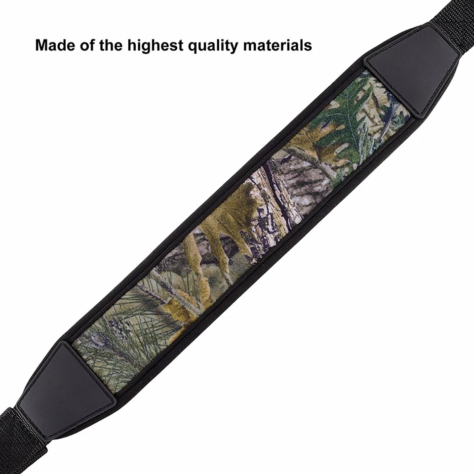 Camuflaje Dos Puntos Rifle Pistola Eslinga con Giratorios Duradero Hombro Correa Acolchada Foto 2 de 4