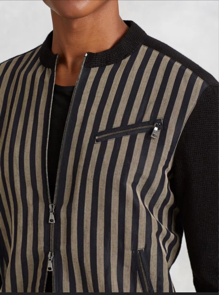 John varvatos Linen Striped Jacket Cardigan Sz L. Never Worn - Image 3 of 4