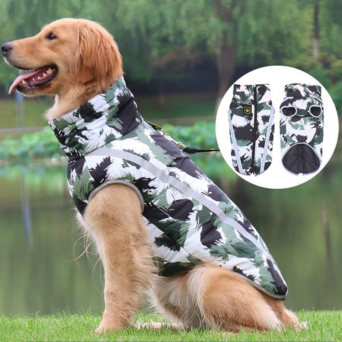 Waterproof Vest Fleece Coat Dog Puppy Clothes Pet Warm Padded Jacket Reflective - Picture 3 of 15