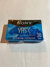 Sony Premium VHS-C 30 min SP or 30 Minutes EP Camcorder Blank Tape NEW Sealed.