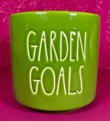Rae Dunn Garden Goals 6'' Ceramic Plant Pot New in Box
