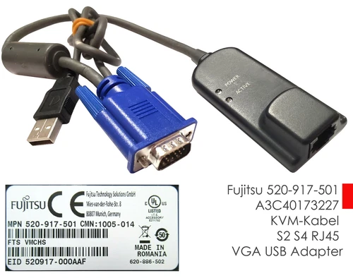 Fujitsu Câble S26361-F2293-L202 Kvm-Switch S2-0801 S2-1602 Pour H250- H450 V761
