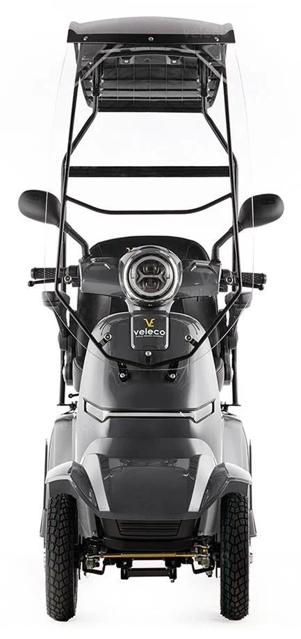 Electric scooter for seniors GRAVIS with windscreen and roof GRAY - Image 2 of 4