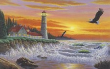 Ceramic Backsplash Tile Mural Nautical Sailing Ship Sailboat - The Guiding Light