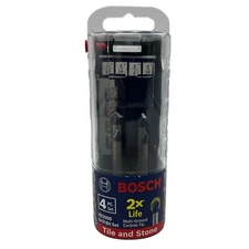 Bosch NS2000 Carbide Tipped Drill Bit Set for Drilling Natural Stone, Granite 