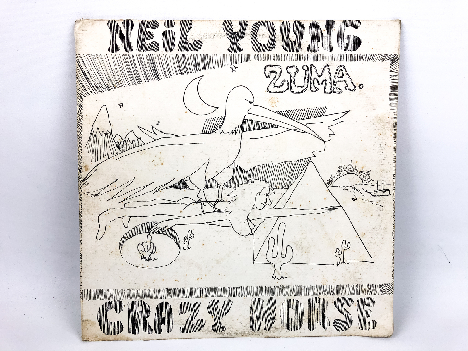 Neil Young Zuma Record LP Vinyl MS 2242 Warner Bros 1975 Original Inner ...