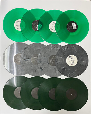 Lot of (12) - 12'' Assorted Colored Vinyl Records For Crafts w/ Free Shipping