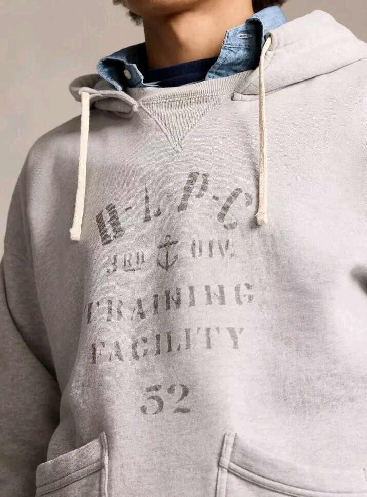 Polo Ralph Lauren Vintage Fit Fleece Graphic Hoodie NWT All