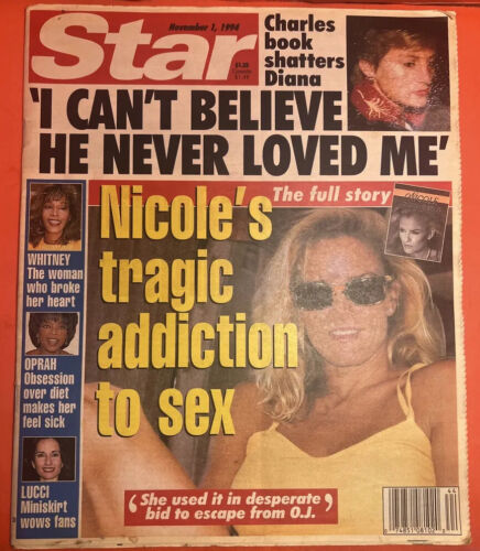 O.J Simpson/Nicole Brown Star Magazine Nov 1 1994 Princess Diana - Picture 1 of 2