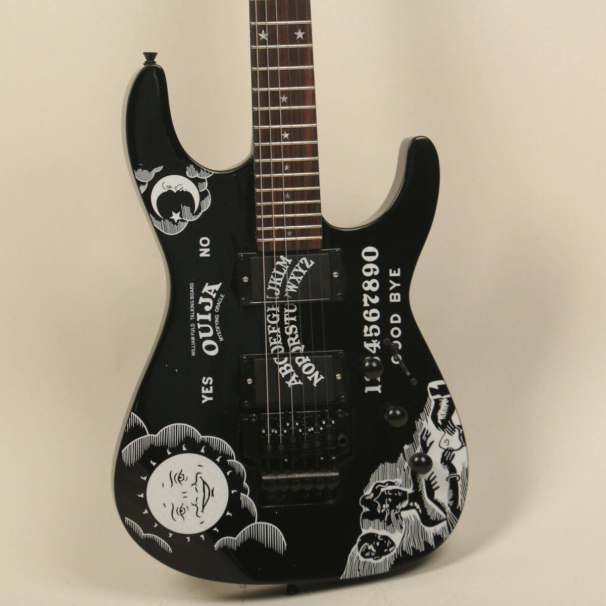 Factory Solid Body Black Kirk Hammett Electric Guitar Moon Factory Solid Body Black Kirk Hammett Electric Guitar Moon