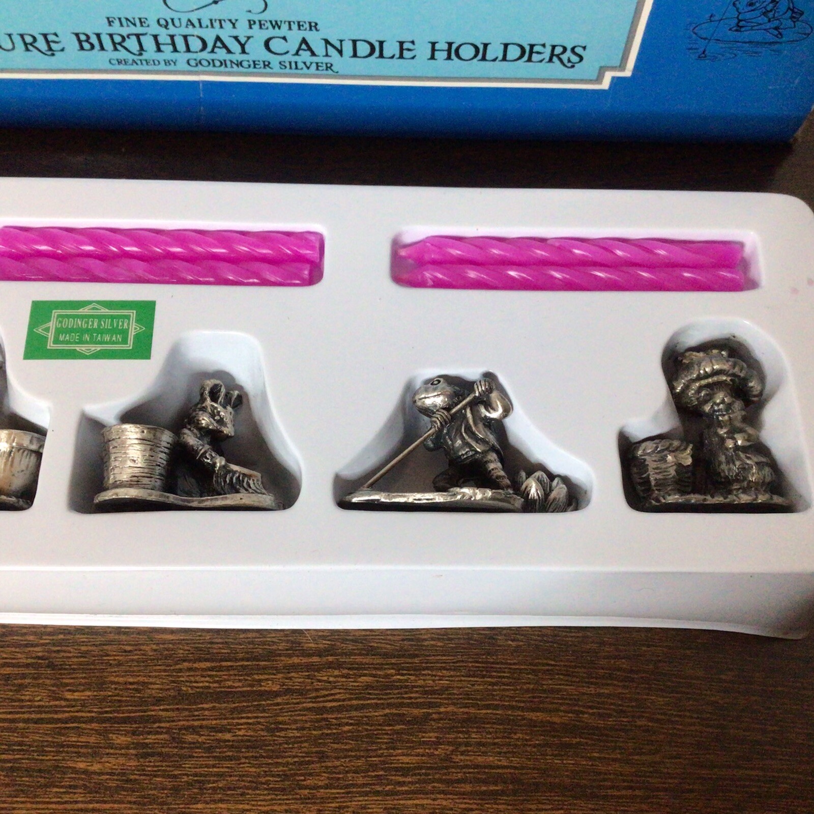 PETER RABBIT Pewter Miniature Birthday Candle Holders by Godinger Silver NEW eBay