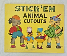 Stick 'Em Cutouts 1939  Platt & Munk No 128 An Unused Children's Paper Cutout