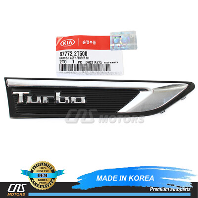 GENUINE FENDER VENT GRILLE FRONT RIGHT for 11-15 KIA OPTIMA TURBO OEM 877722T500