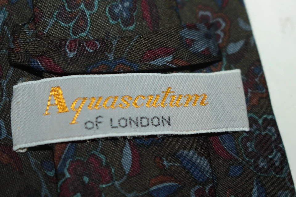 Шелковый галстук AQUASCUTUM сделано в Италии F70731 - Изображение 4 из 4