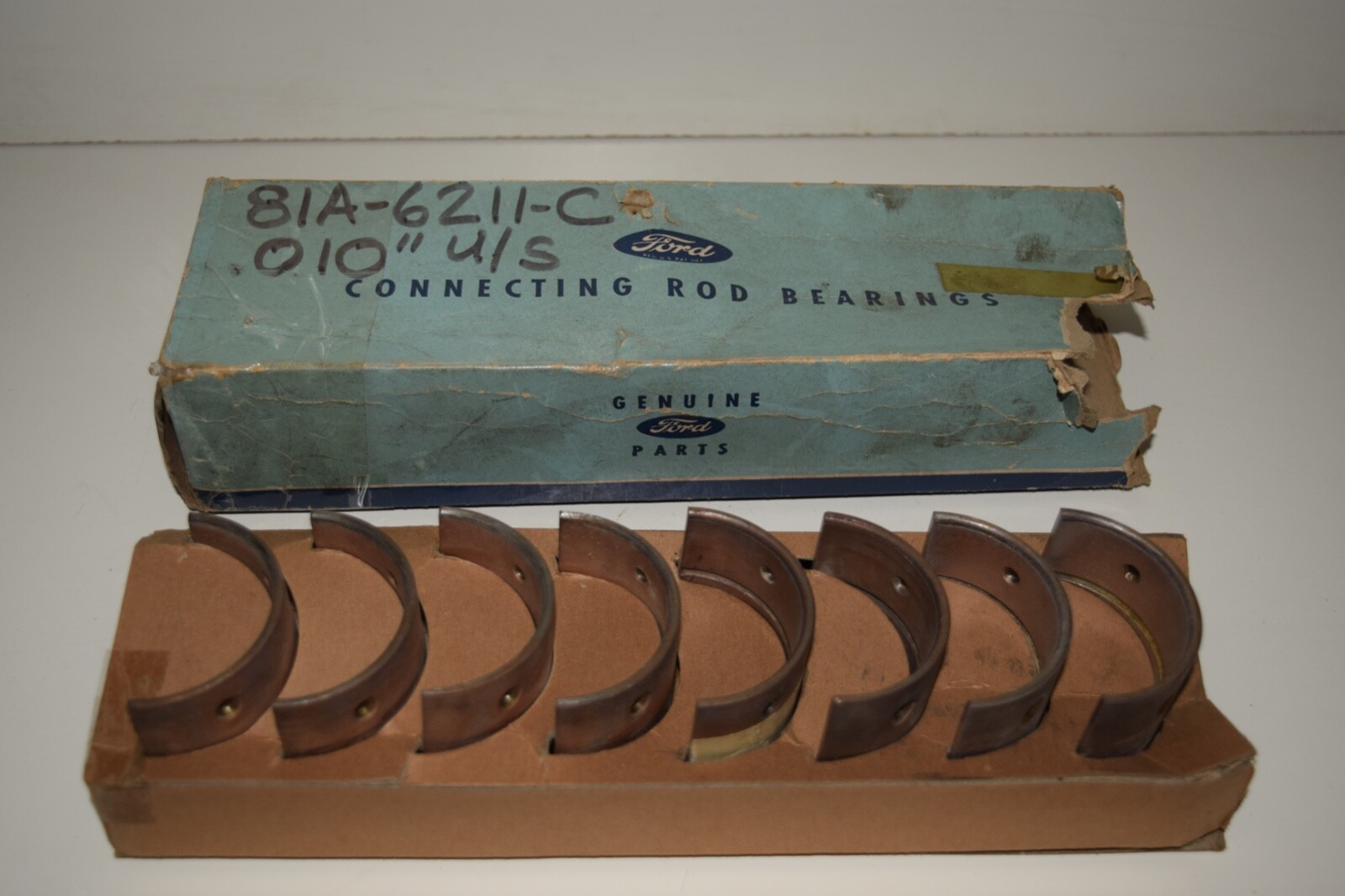 3942 Ford V885 flathead rod bearing set .010 U/S NORS stroker 40 41