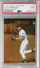 ALEX RODRIGUEZ 1995 Select CERTIFIED MIRROR GOLD #118 PSA 9 MINT