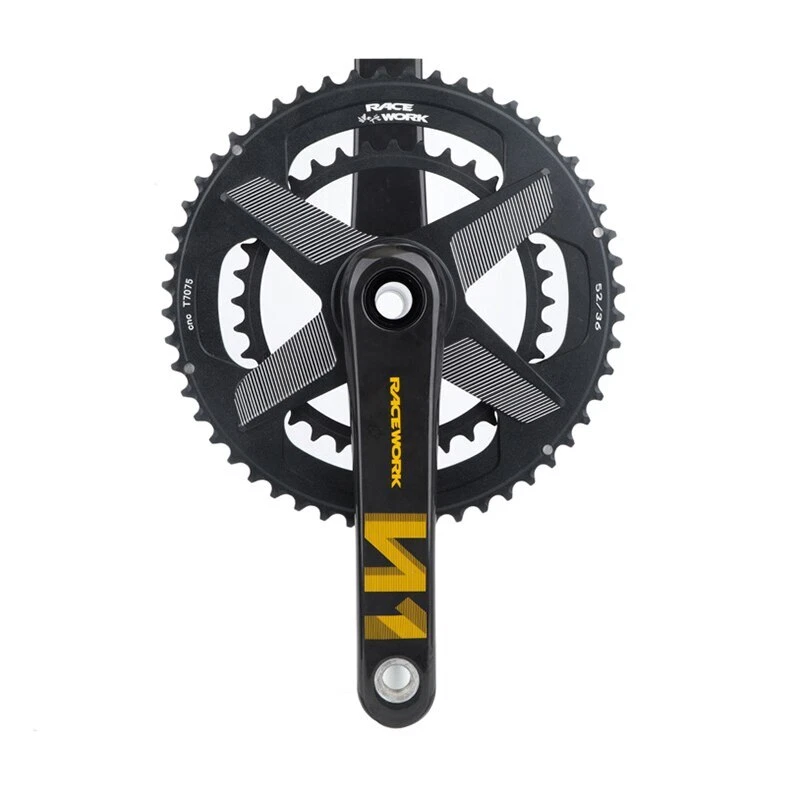 Bielas de carbono para bicicleta de carretera 50-34T 52-36T 53-39T 170 mm ruedas de cadena para bicicleta de carreras Foto 2 de 4