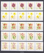 US Postage - 2024 Flower coils - 5902 - 5906 - Tulips, Peonies, Poppies, etc.