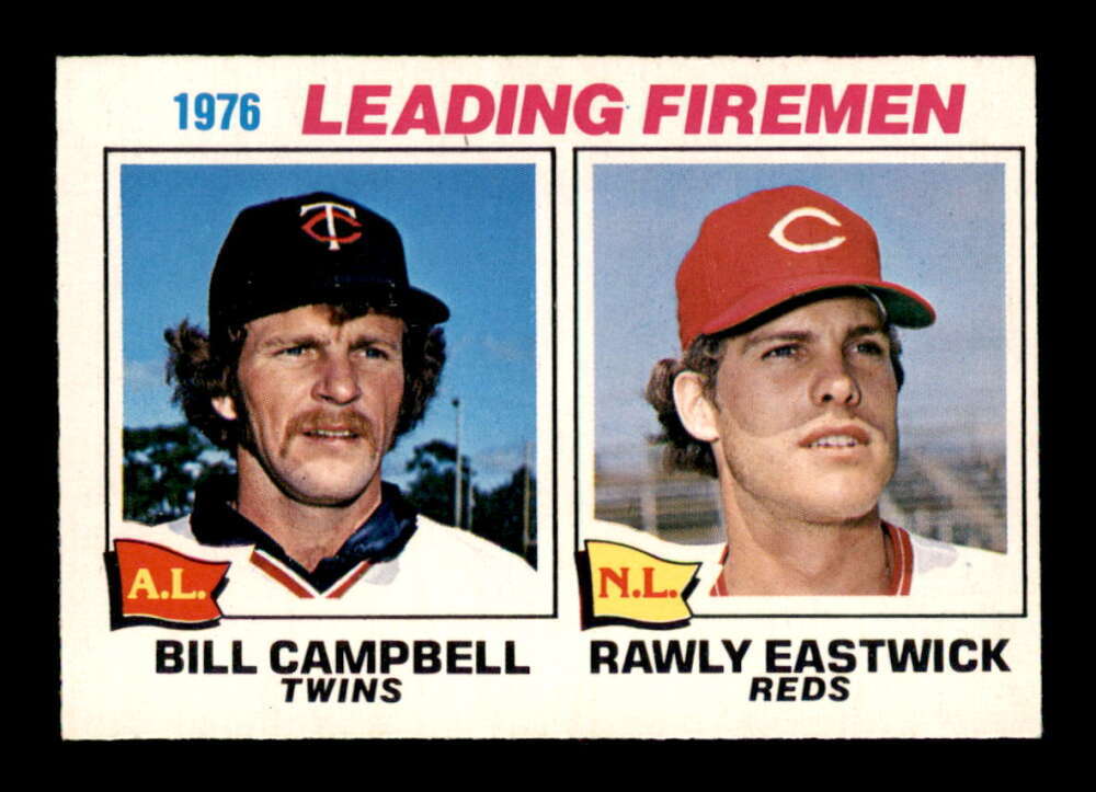 1977 O-Pee-Chee #8 Bill Campbell/Rawly Eastwick Leading Firemen NM/NM+ X3191774