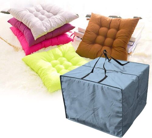 Outdoor Patio Furniture Seat Cushions Storage Bag with Zipper and Grey - Picture 6 of 6