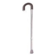 Lumex Cane Round Handle Silver Vinyl Grip Adjustable Height Walking Stick 6220A
