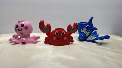 Vtech Jiggle & Giggle Fishing Replacement Pink Octopus, Red Crab & Blue Shark 