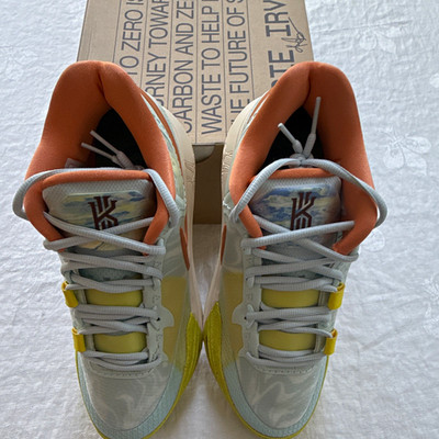Nike Kyrie 6 DC6017-400 Men s Basketball Shoes Light Blue/Yellow/Orange New