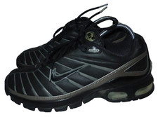 NIKE MX AIR MAX MEN BLACK LEATHER LACE UP TRAINERS SIZE UK 7.5 EU 42 US 8.5 VGC