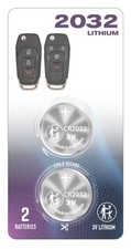 (2 Pack) CR2032 2032 for Ford FLIP Remote Key Fob Battery OEM Bundle Case She...