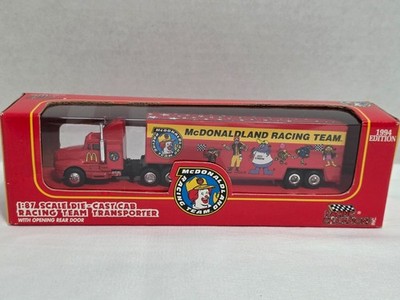 MCDONALDLAND TEAM RACING CHAMPIONS TRANSPORTER DIECAST CAB 1:87 1994 EDITION