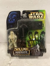 Star Wars Power of the Force POTF Deluxe Snowtrooper with Heavy Blaster & Swiv