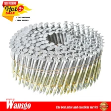 3600Pcs Siding Nails 2” x 0.092” 15 Degree Collated Wire Coil Full Round Head