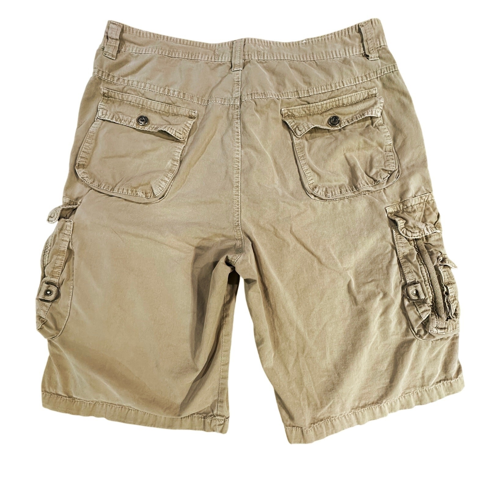 Paper Denim & Cloth Y2K Baggy Cargo Gorpcore Khaki Beige Shorts Men’s Size 36