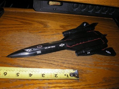 11 1/2'' Vintage 1/72 ? Blackbird Fighter Jet Airplane 4 parts or restore Free SH