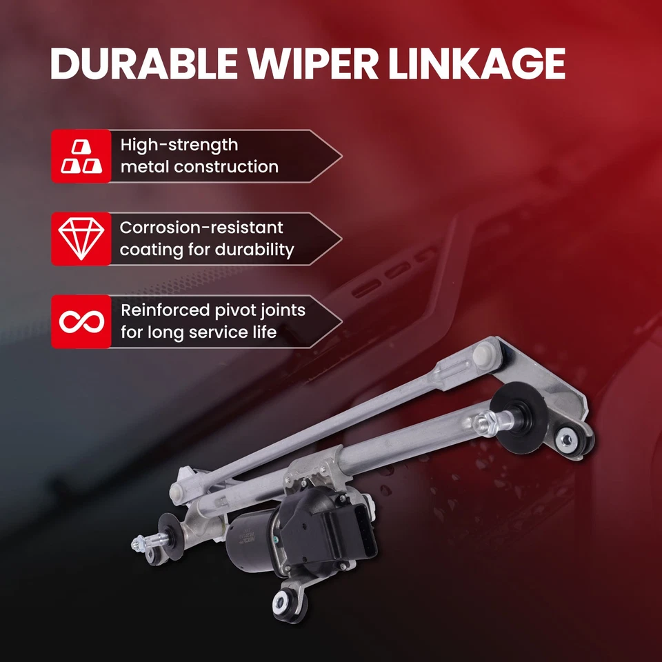 Wiper Linkage & Motor Assembly for Chevrolet Malibu Pontiac G6 Saturn Aura - Image 3 of 4