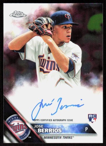 Jose Berrios #RA-JOS 2016 Topps Chrome Rookie Autographs card