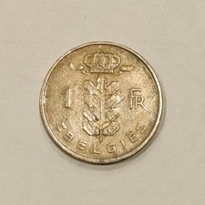 1960 Belgium 1 Franc Legend in Dutch BELGIE World Coin