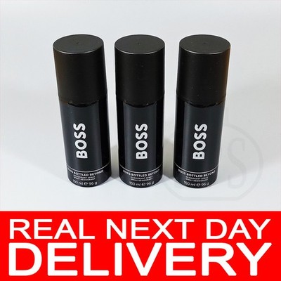 3 x HUGO BOSS BOTTLED BEYOND DEODORANT SPRAY 150ml   NEU 2025  