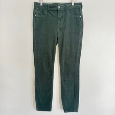 Pilcro High-Rise Skinny Pants Women 29 Green Corduroy Anthropologie Tapered Leg