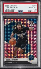2020 PANINI MOSAIC CAMO PINK #207 COLE ANTHONY PSA 10