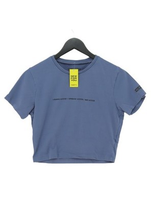 Alphalete Damen Top M Blau Baumwolle mit Elasthan Cropped