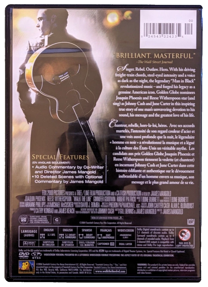 Walk the Line (DVD, 2006, Canadian, Widescreen) - Image 2 of 3