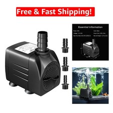 Compact 30W Submersible Pump with 5.9FT Cord for Ponds Aquariums - 550GPH