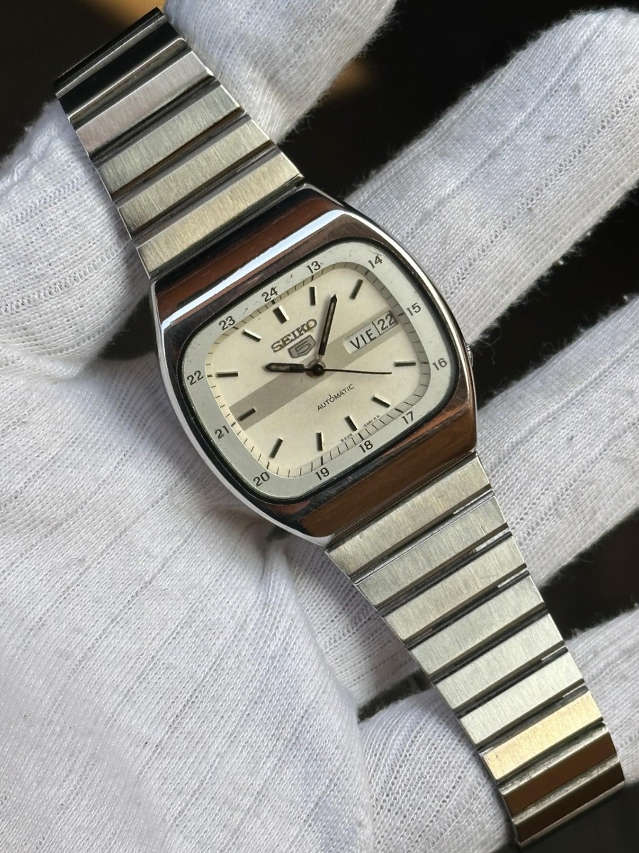 Vintage Seiko 5 Automatic Railway Time 6309-5230 Japan Made Men's