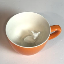 Coffee Mug by Creature Cups Fox Ceramic Cup 11 Ounce Orange | Hidden Fox