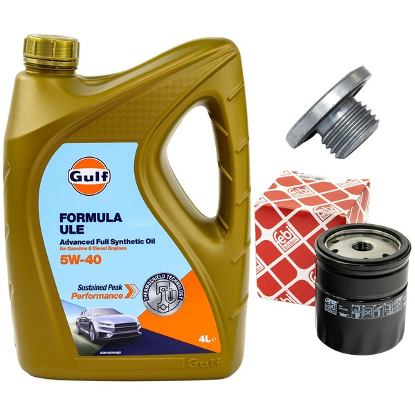 MotoröL Filter Set 5W-40 5 Liter + ÖLablassschraube FüR Chevrolet Opel Astra H-image