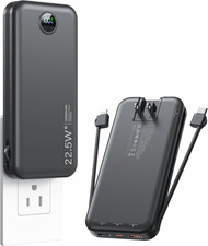 Portable Charger, 12000Mah 22.5W Fast Charging Power Bank with Built-In Cables 